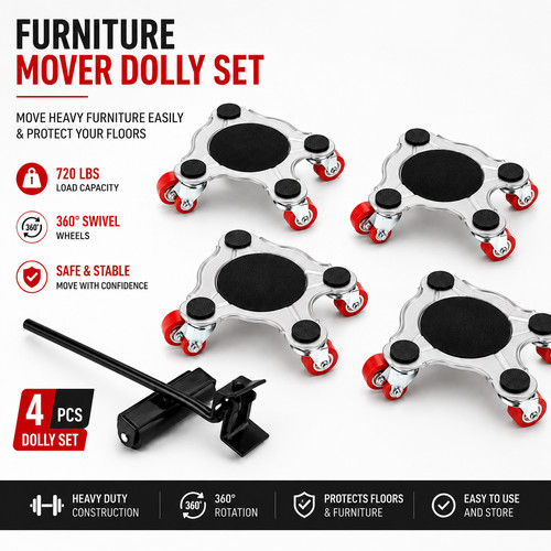 Furniture movers with wheels - with,