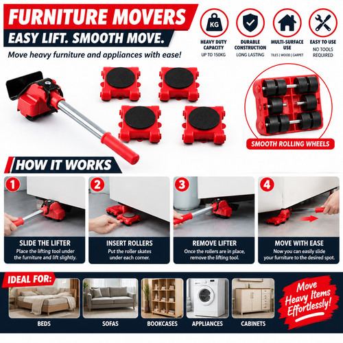 5pc furniture moving kit heavy - 5pc,